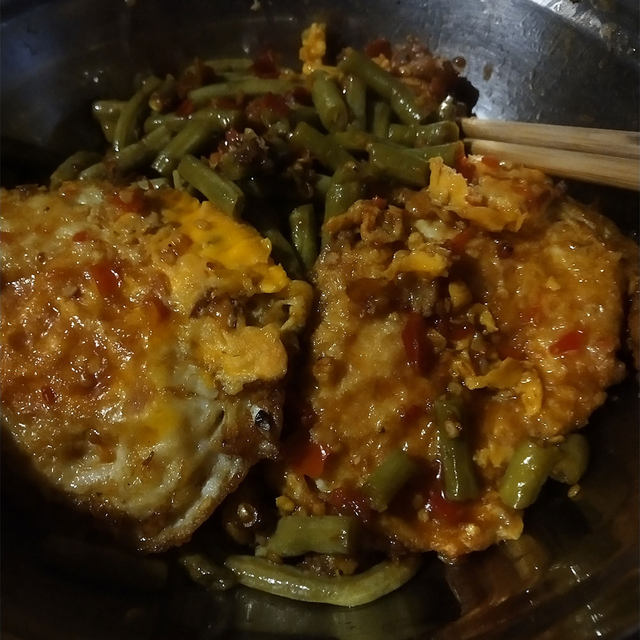 酸豆角炒煎蛋