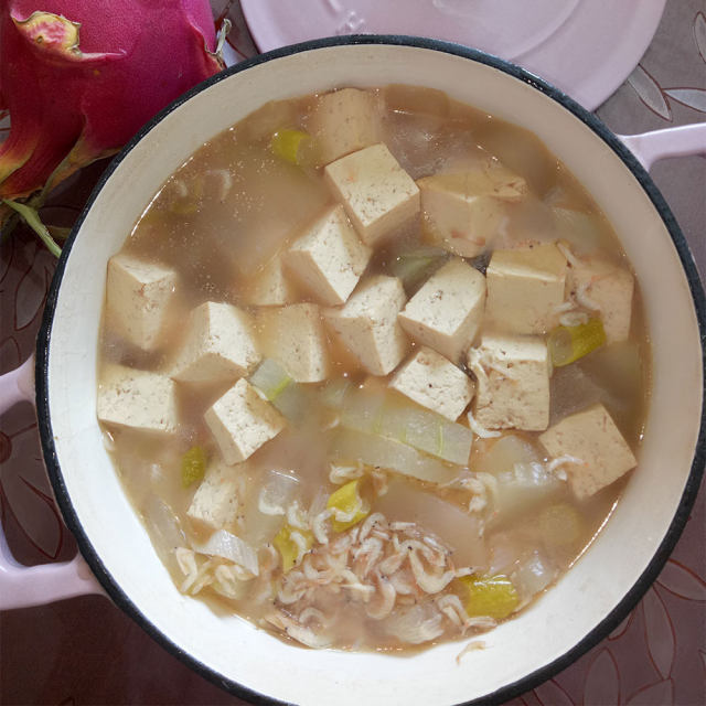 冬瓜虾皮豆腐汤