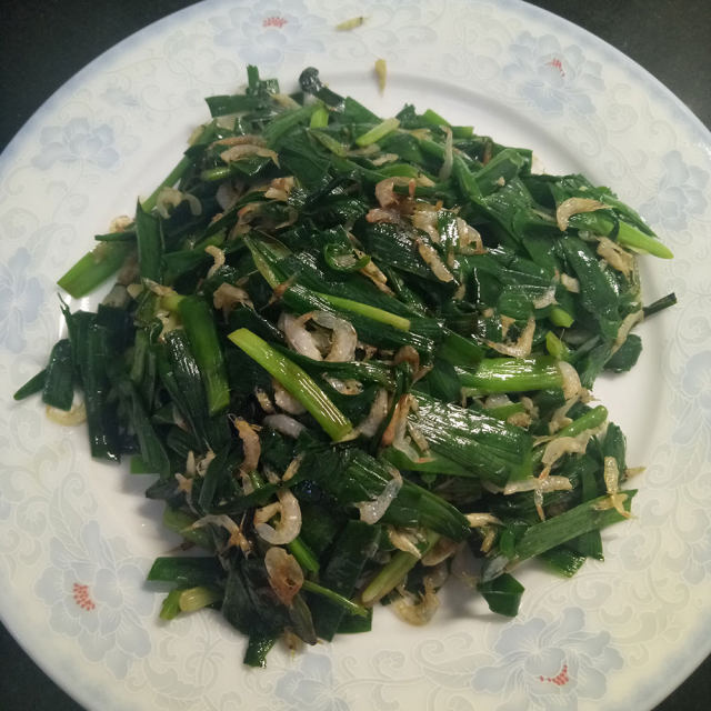 虾皮炒韭菜