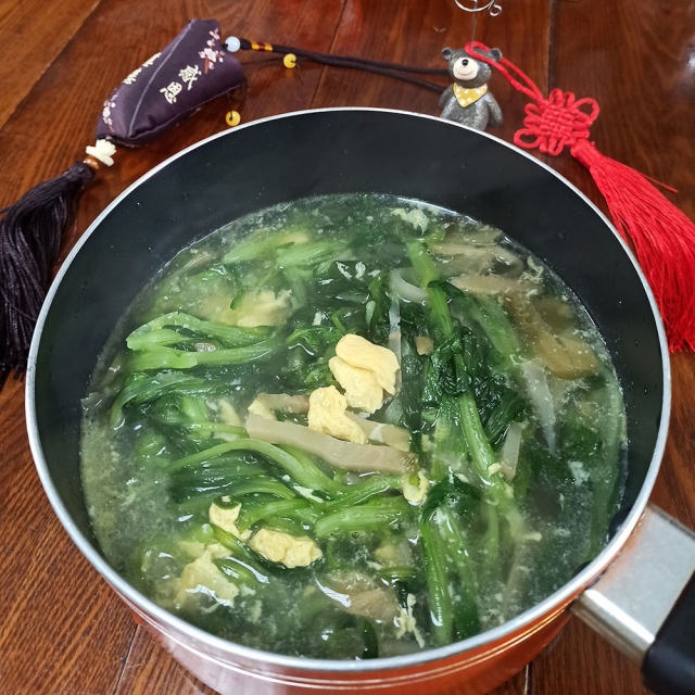 榨菜菜秧鸡蛋汤