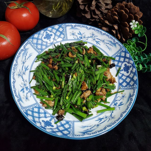 豆鼓炒韭菜花