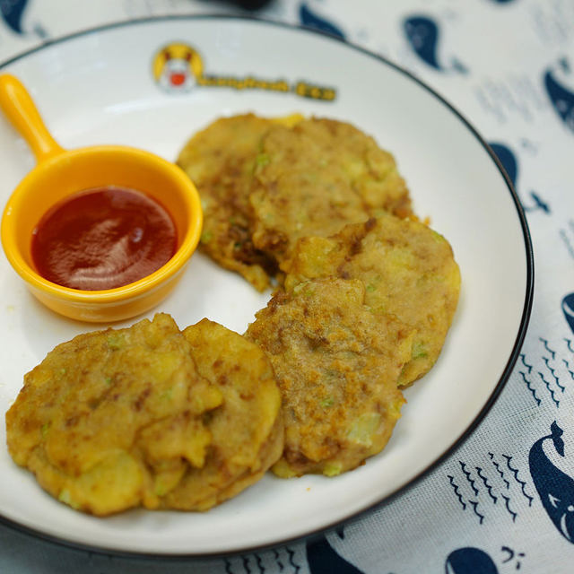 香芹土豆牛肉饼