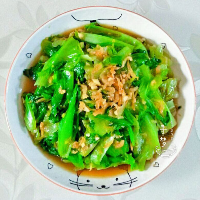 蚝油虾皮生菜