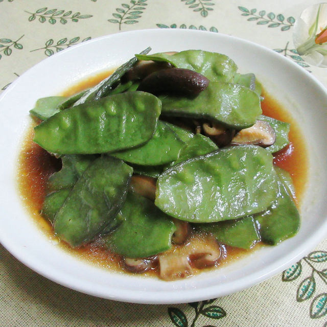 香菇炒扁豆