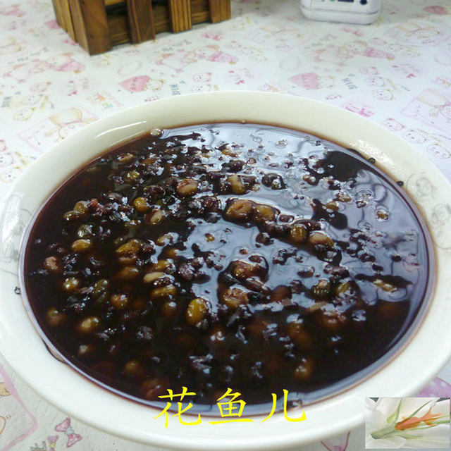 绿豆黑米粥