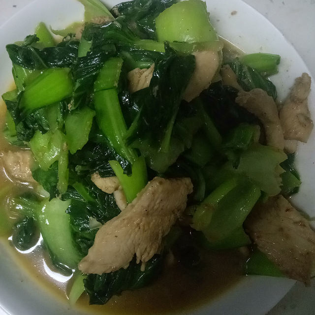 青菜炒鸡胸肉