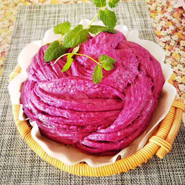 紫薯奶香大花卷