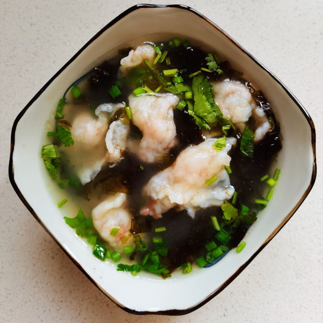 紫菜捶虾片汤