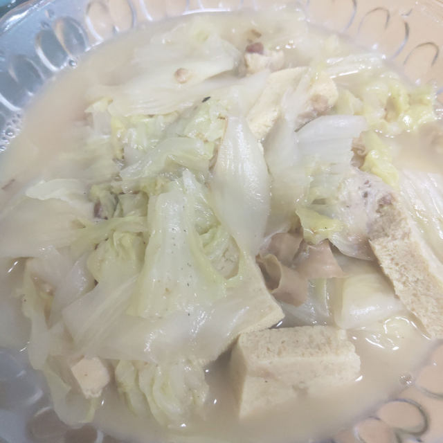 花脂白菜炖豆腐