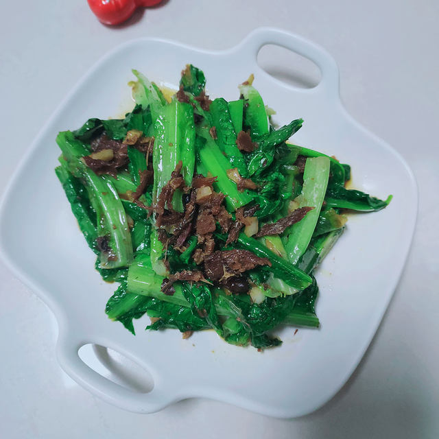 油麦菜烧豆鼓鱼