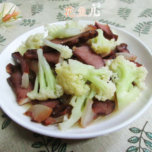酱肉炒花菜