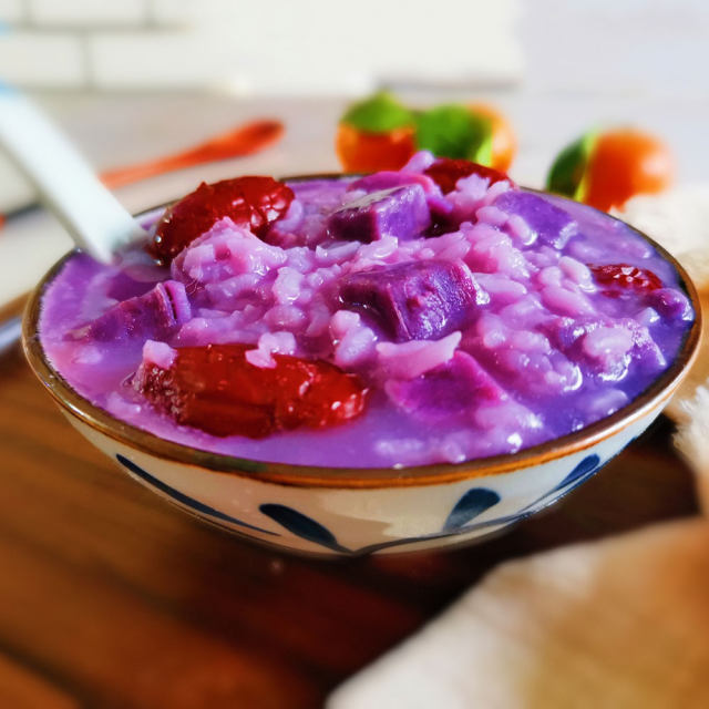 紫薯红枣粥