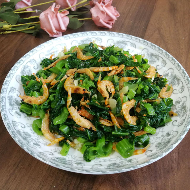 鳞虾炒芥菜