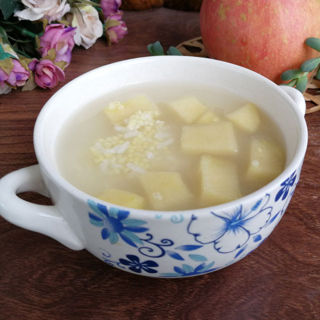 苹果小米糯米粥