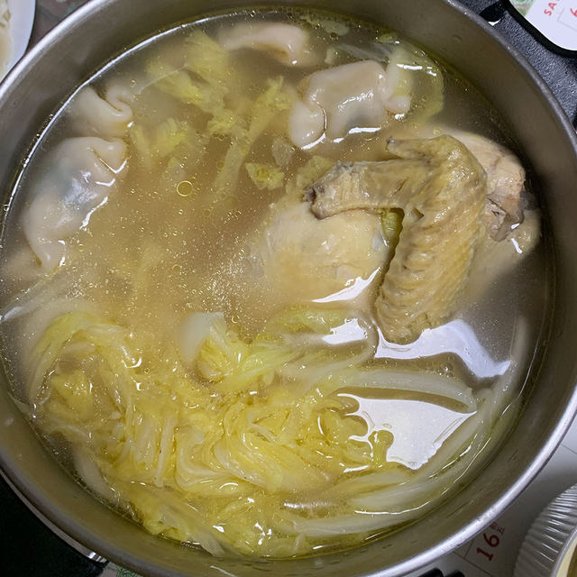 青菜水饺鸡