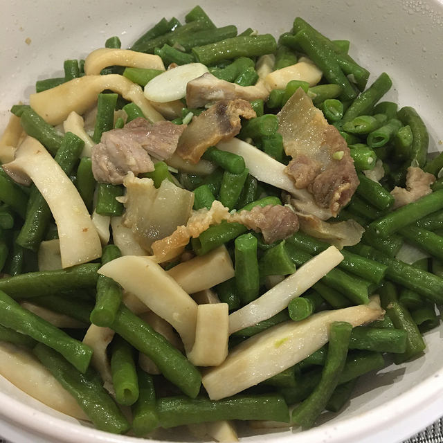 肉片炒豇豆