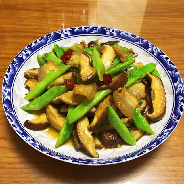 香菇炒四季豆