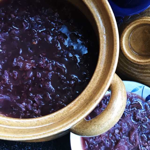 紫米炖糯银耳粥