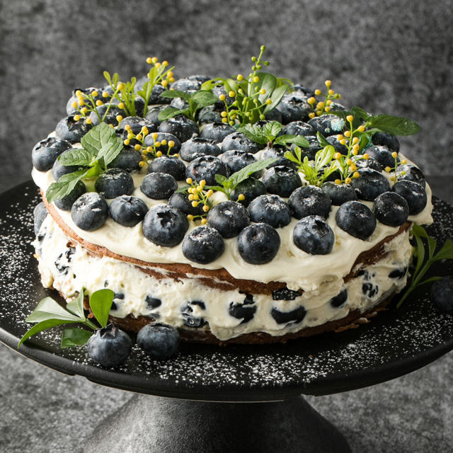 花式蓝莓裸蛋糕，天然健康，返璞归真的原始美味