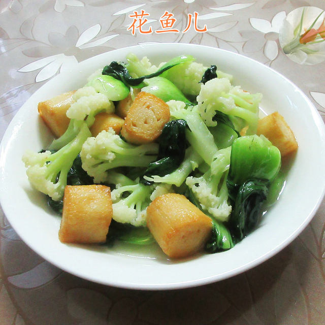 干贝烧炒双菜