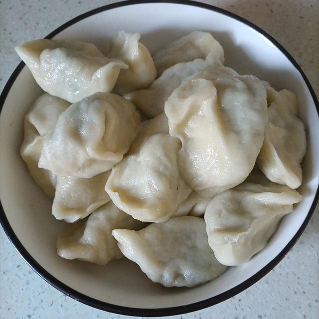 韭菜素馅水饺