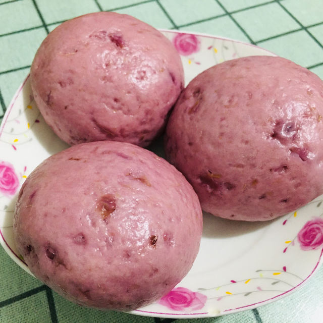 奶香紫薯小馒头