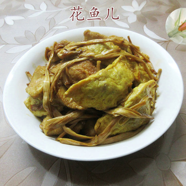 黄花菜蛋饺烧小素鸡