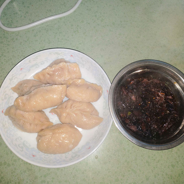 粉丝黄瓜香肠蒸饺