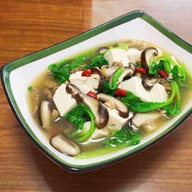 香菇油菜豆腐汤