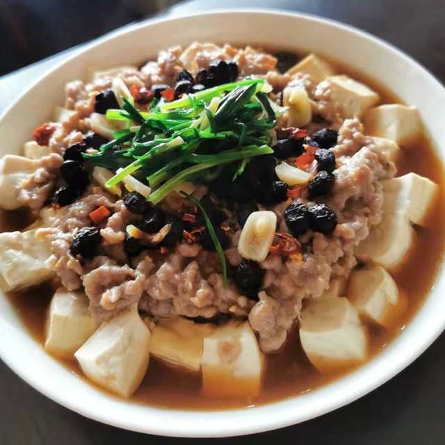 肉饼蒸豆腐