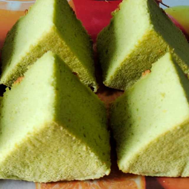 6寸绿茶粉古早蛋糕