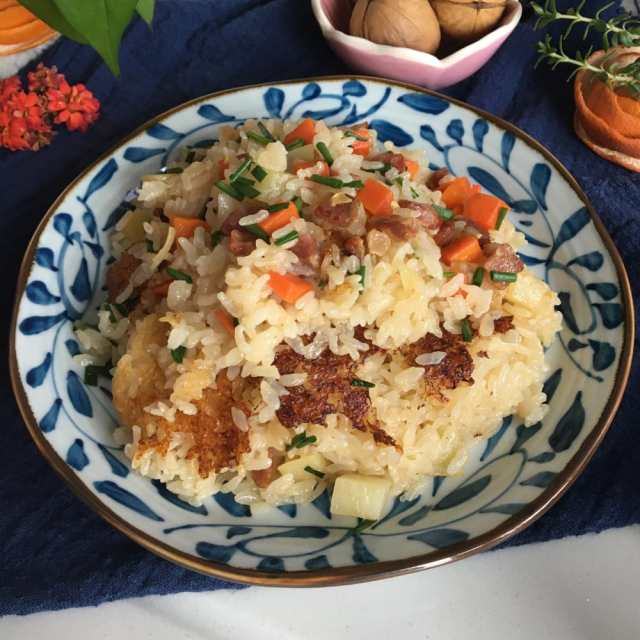 腊肠胡萝卜土豆焖饭
