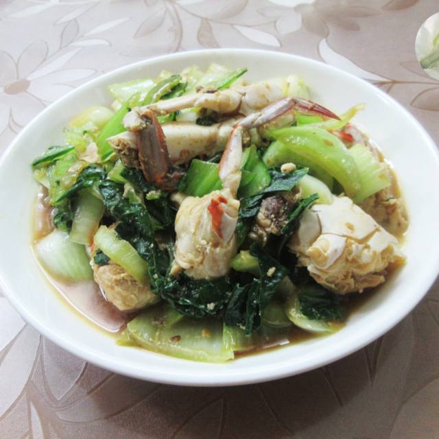 螃蟹炒青菜