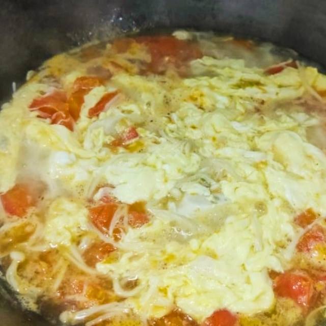 番茄金针菇蛋花汤