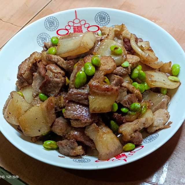 猪肉炒青豆