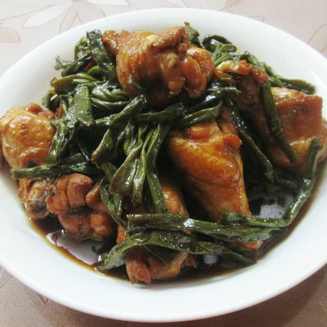 豇豆烧鸡翅根