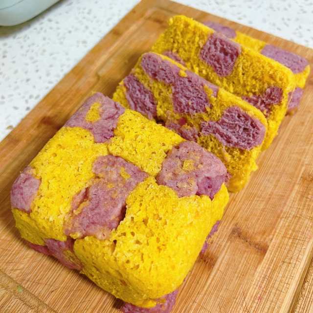 南瓜紫薯糕