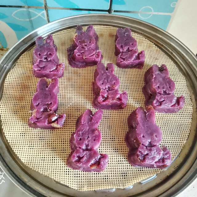 蒸紫薯饼