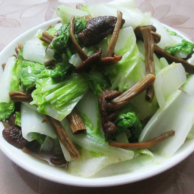 茶树菇炒五号菜