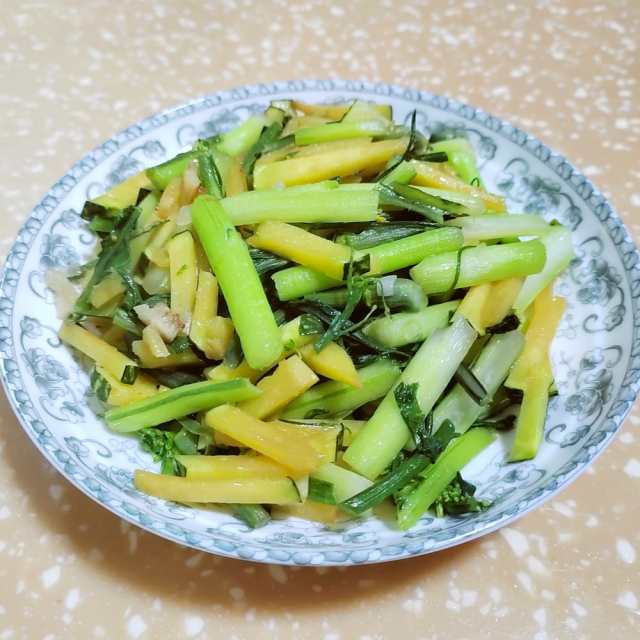 南瓜炒菜苔