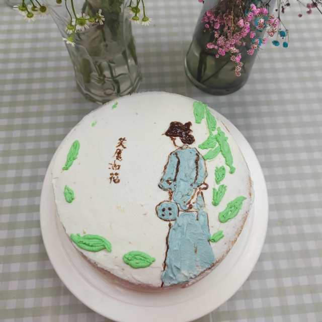 旗袍淡奶油蛋糕