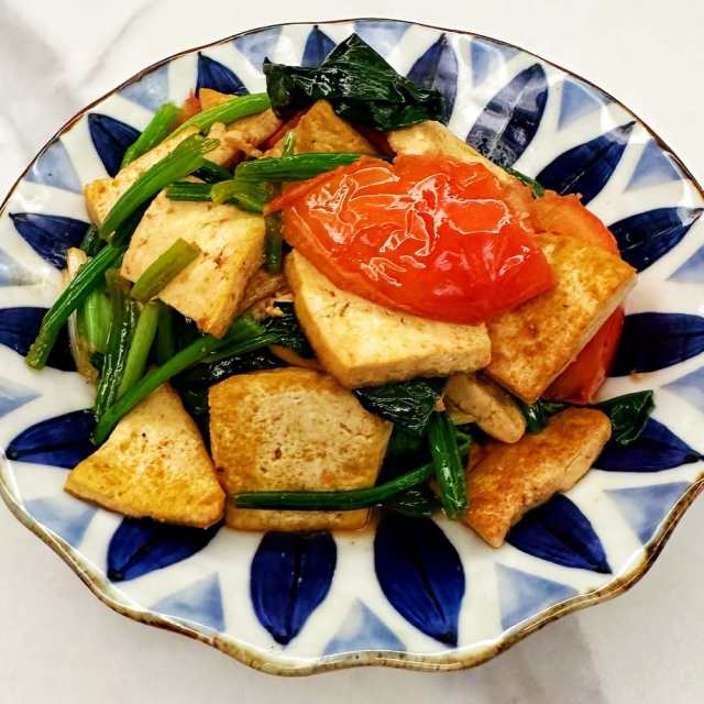 豆腐西红柿炒菠菜