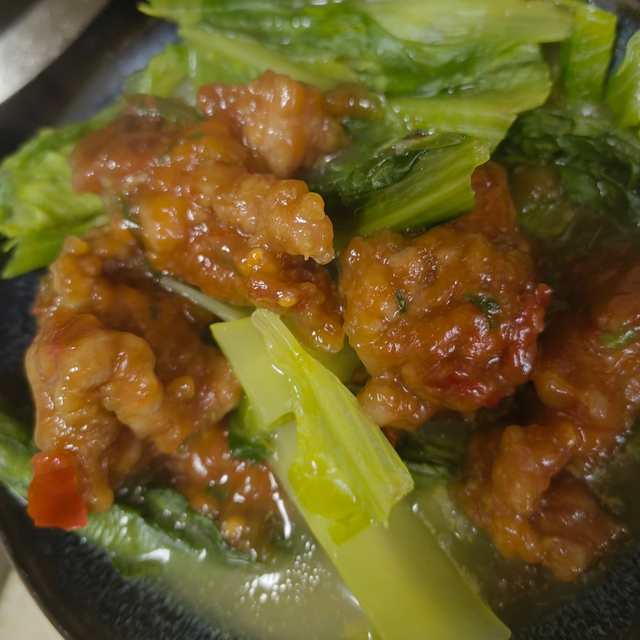 油麦菜滑肉汤