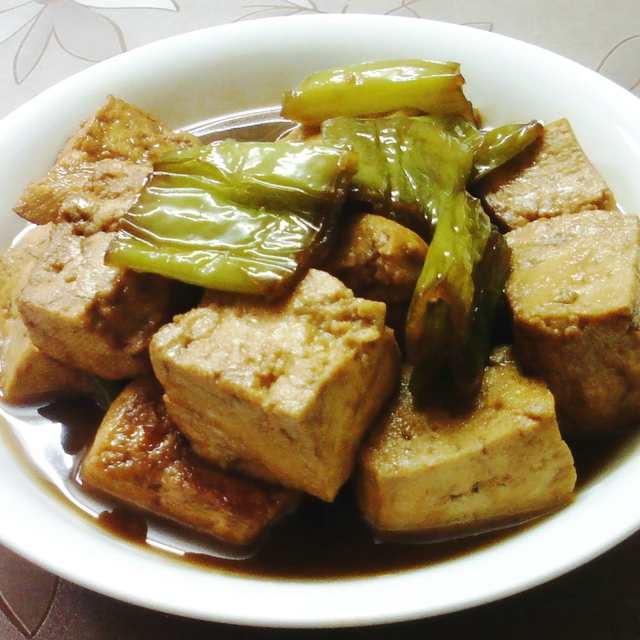 青椒烧豆腐