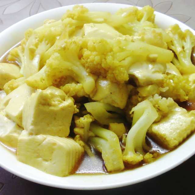 咖喱花菜豆腐