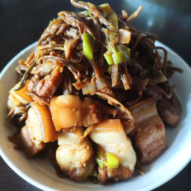 干豆角焖竹香肉