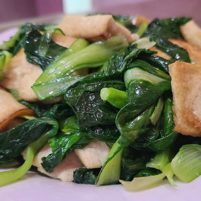 黑白菜炒豆腐